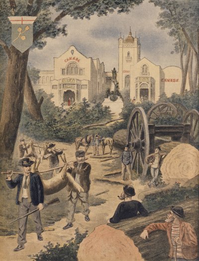The Canadian Pavilion at the Universal Exhibition of 1900, Paris, Illustration from Le Petit Journal, 11th November 1900 by French School